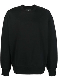 Y-3 Yohji Yamamoto logo print crew neck sweatshirt