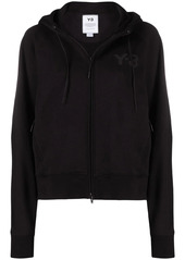Y-3 Yohji Yamamoto logo-print zip-up hooded jacket