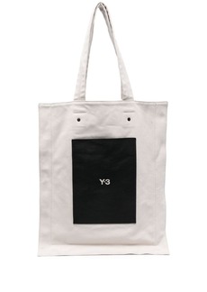 Y-3 Yohji Yamamoto Lux logo-print tote bag