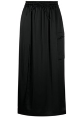 Y-3 Yohji Yamamoto satin cargo skirt