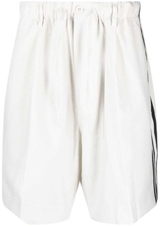 Y-3 Yohji Yamamoto side-stripe cotton shorts