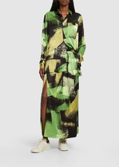 Y-3 Yohji Yamamoto Tech Printed Midi Skirt