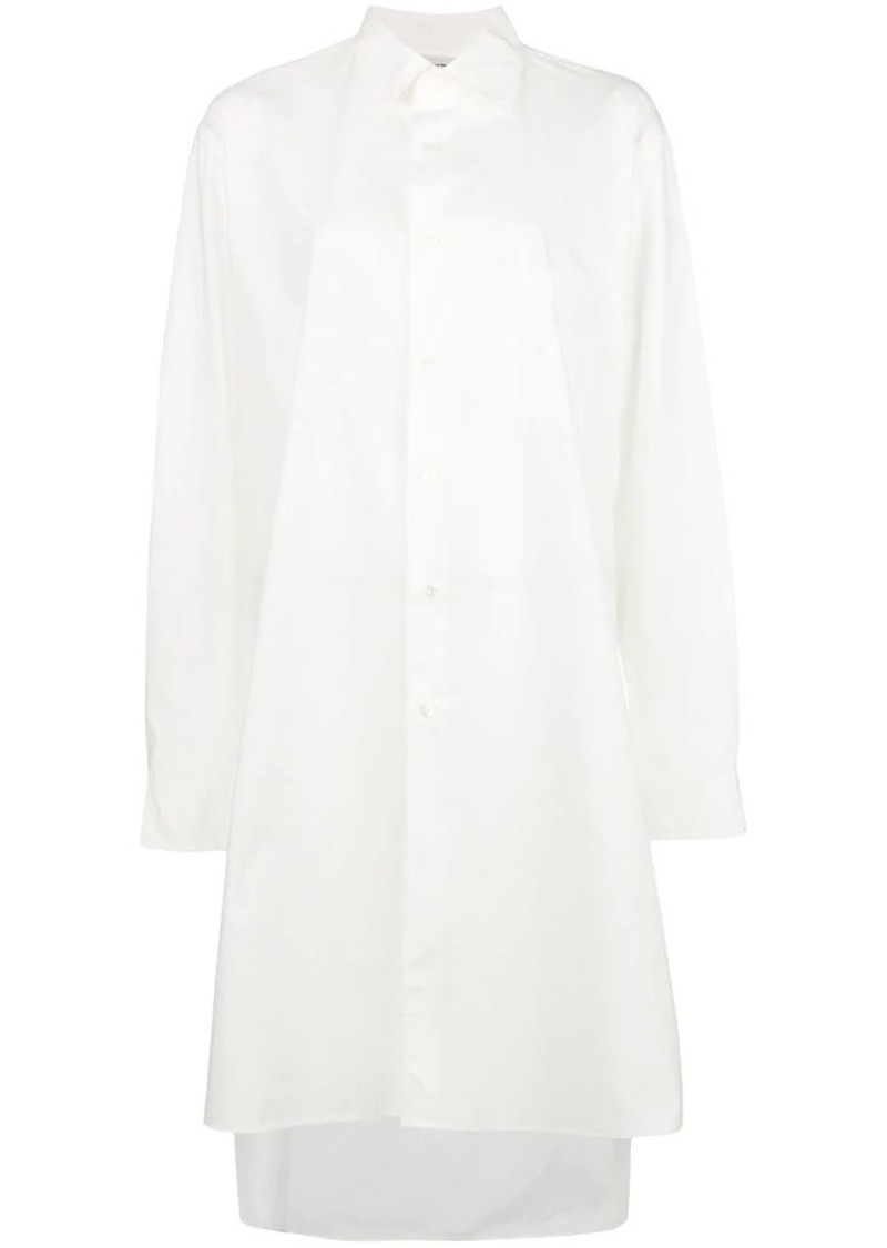 Y-3 Yohji Yamamoto tunic length collared shirt