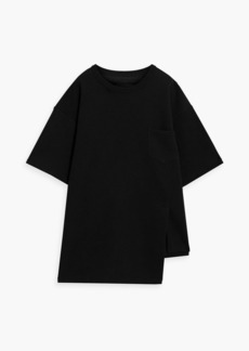 Y-3 Yohji Yamamoto Y-3 - Asymmetric cotton-blend jersey T-shirt - Black - L