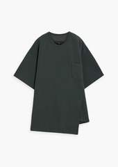 Y-3 Yohji Yamamoto Y-3 - Asymmetric cotton-blend jersey T-shirt - Green - L