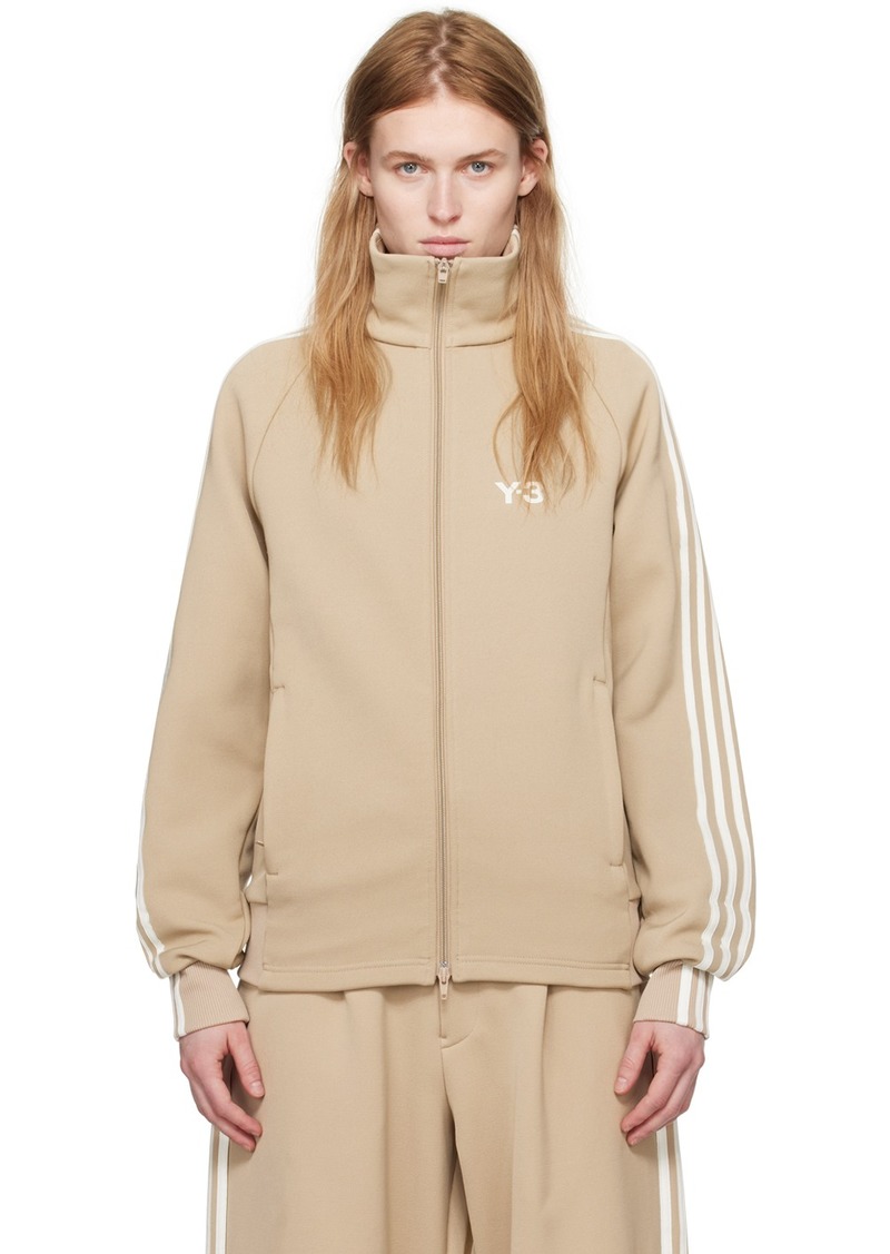 Y-3 Yohji Yamamoto Y-3 Beige 3-Stripes Track Jacket