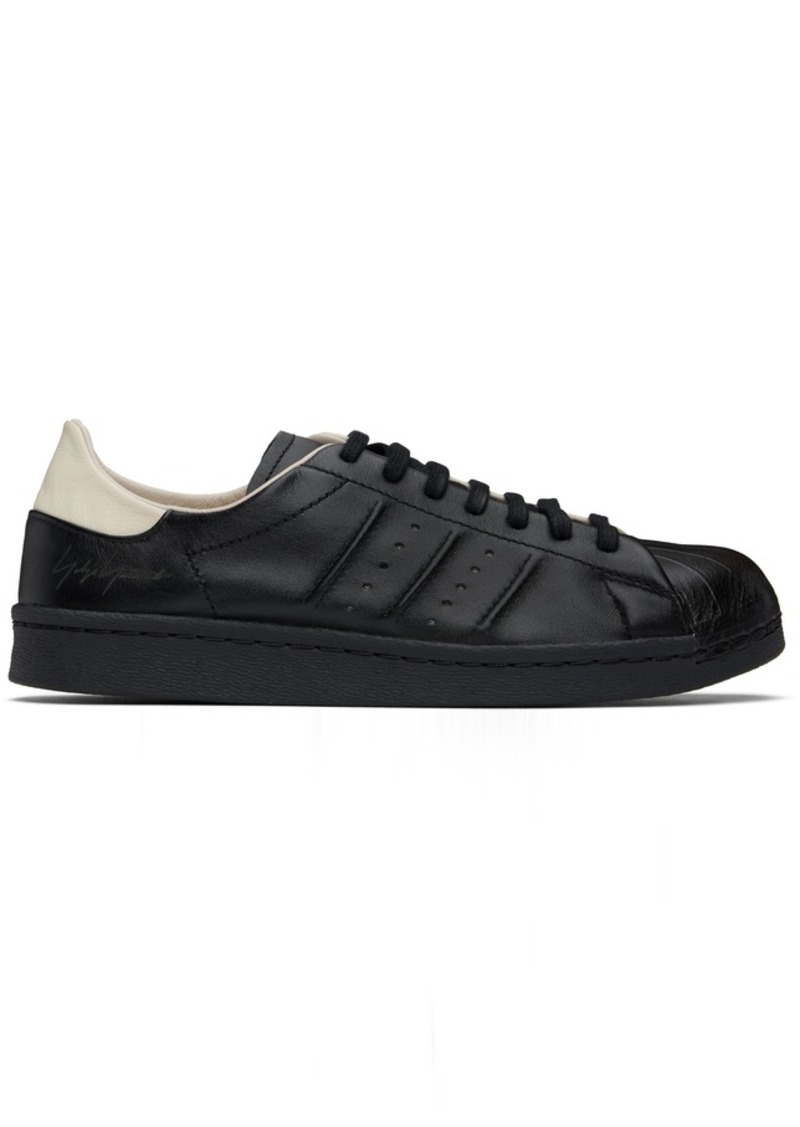 Y-3 Yohji Yamamoto Y-3 Black & Off-White Superstar Sneakers