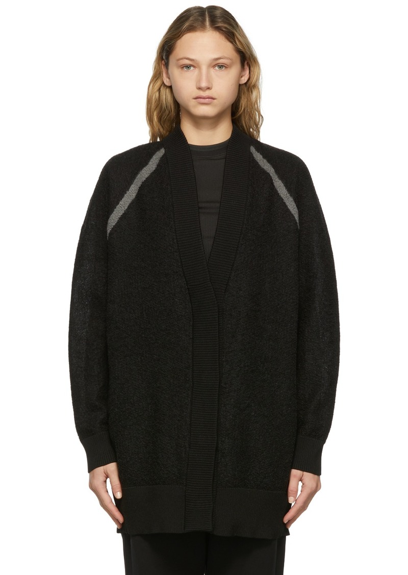 Y-3 Yohji Yamamoto Y-3 Black Classic Sheer Knit Cardigan