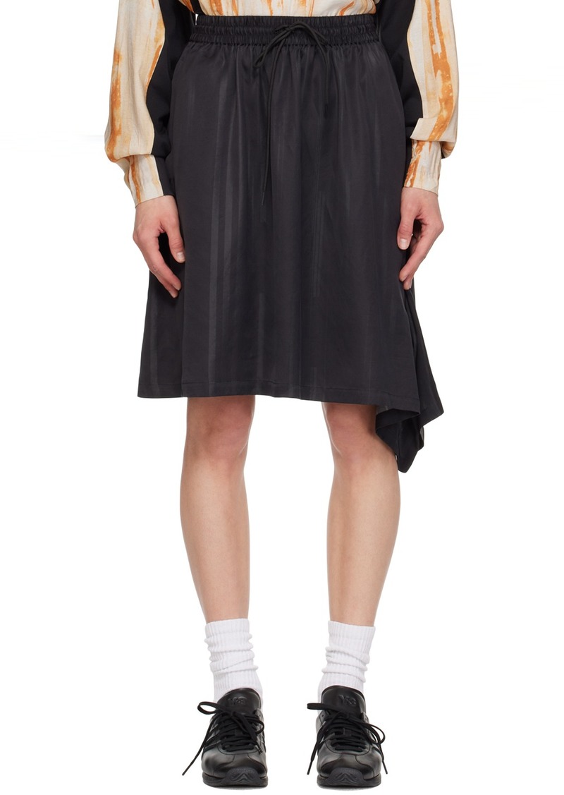 Y-3 Yohji Yamamoto Y-3 Black Striped Midi Skirt