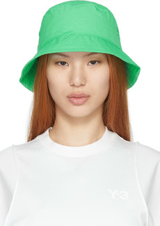 Y-3 Yohji Yamamoto Y-3 Green Logo Bucket Hat