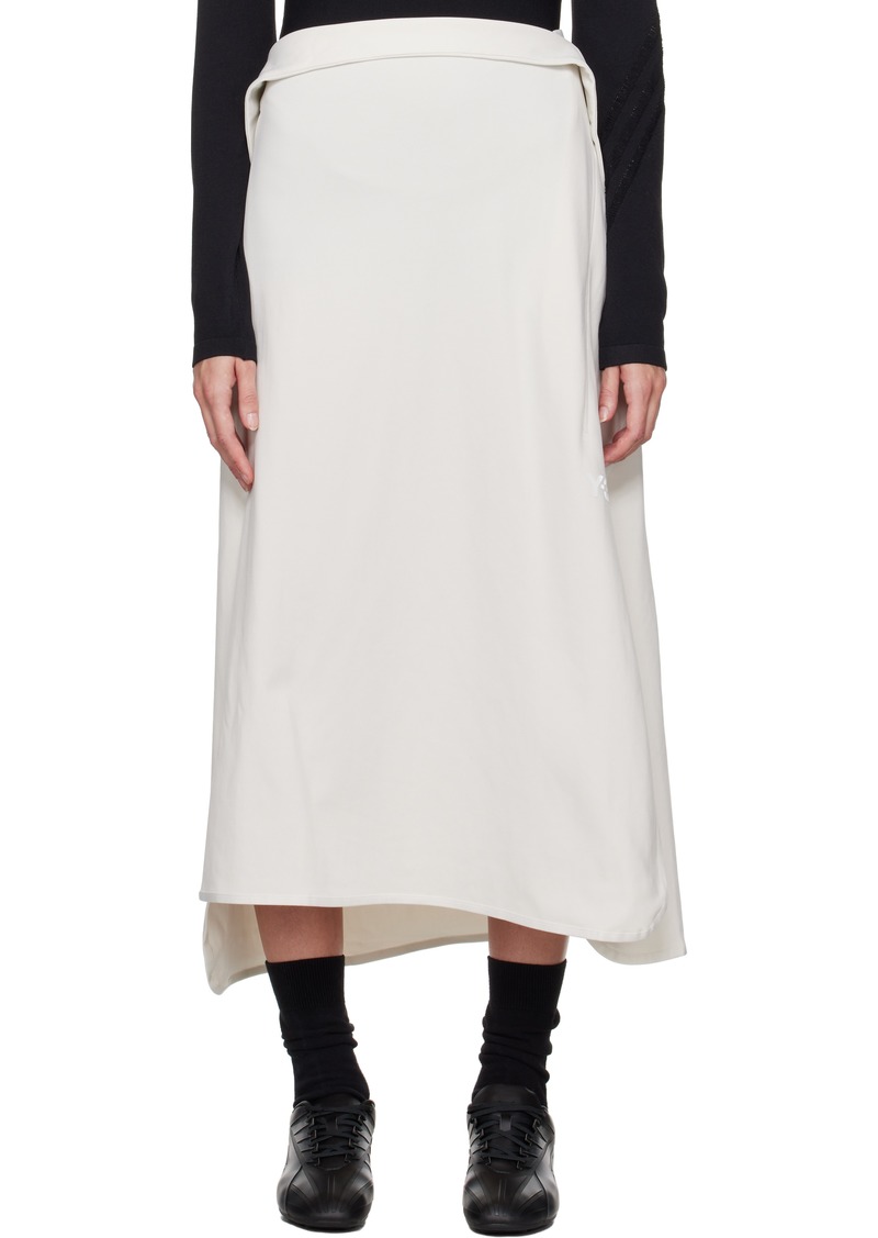 Y-3 Yohji Yamamoto Y-3 Off-White Track Midi Skirt