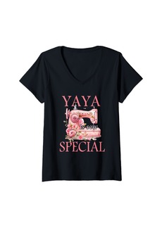 Ya-Ya Sewing Yaya Is Sew Special V-Neck T-Shirt