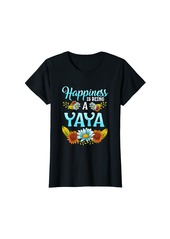 Ya-Ya Womens Happiness Is Being An Yaya Flower T-Shirt