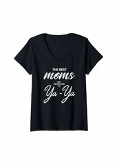 Womens Ya-Ya Shirt: The Best Moms Get Promoted To Ya-Ya V-Neck T-Shirt