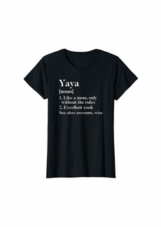 Ya-Ya Womens Yaya Definition Funny Grandma Grandmother Novelty Gift T-Shirt