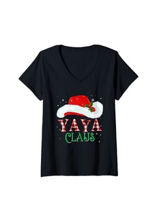 Ya-Ya Yaya Claus Hat New Christmas Santa Claus V-Neck T-Shirt