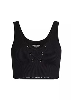 Year Of Ours Football Ribbed Lace-Up Sports Bra