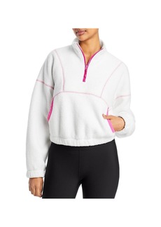 Year Of Ours Mammoth Womens Sherpa Mock Neck 3/4 Zip Pullover