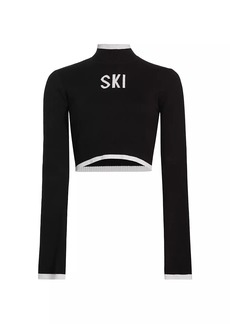 Year Of Ours Ski Cropped Bell-Sleeve Sweater