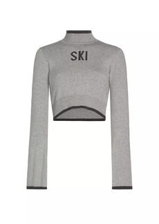 Year Of Ours Ski Cropped Bell-Sleeve Sweater