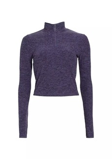 Year Of Ours Training Heathered Stretch Crop Sweatshirt
