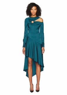 Yigal Azrouel Long Sleeve Cut Out Dress w/ Ring Detail