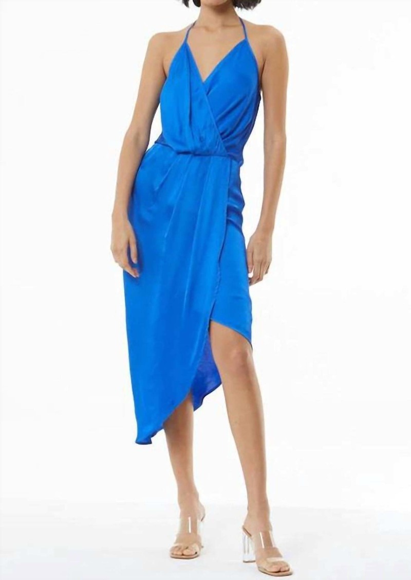 Young Fabulous & Broke Andrea Draped Slip Dress In Ocean Blue