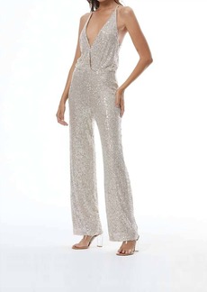 Young Fabulous & Broke Maxim Jumpsuit In Champagne Sequins