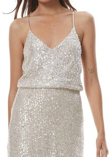 Young Fabulous & Broke Pascale Sequin Top In Champagne