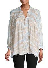 Young Fabulous & Broke Printed Tie-Front Top