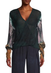 Young Fabulous & Broke Tie-Dyed Long-Sleeve Top