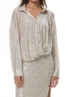 Young Fabulous & Broke Valentine Sequin Top In Champagne