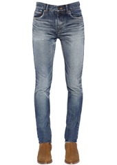 Yves Saint Laurent 15cm Skinny Low Rise Washed Denim Jeans