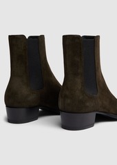 Yves Saint Laurent 40mm Wyatt Suede Chelsea Boots