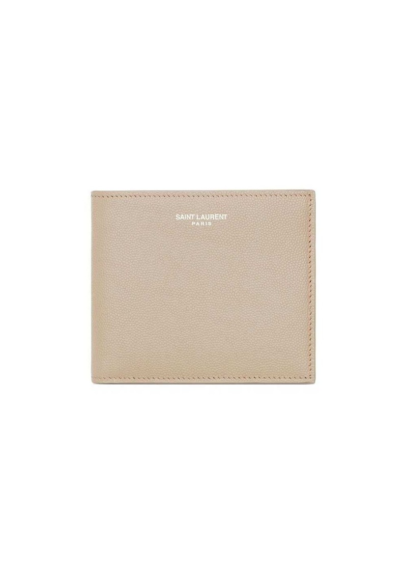 Yves Saint Laurent bi-fold pebbled-leather wallet