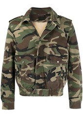 Yves Saint Laurent camouflage print jacket