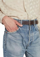 Yves Saint Laurent Cassandre Belt In Vegetable-Tanned Leather