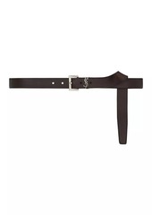 Yves Saint Laurent Cassandre Belt In Vegetable-Tanned Leather