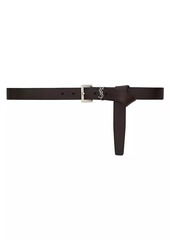 Yves Saint Laurent Cassandre Belt In Vegetable-Tanned Leather