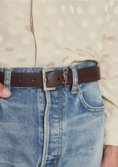 Yves Saint Laurent Cassandre Belt In Vegetable-Tanned Leather