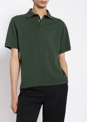 Yves Saint Laurent Cassandre Cotton Blend Polo Shirt