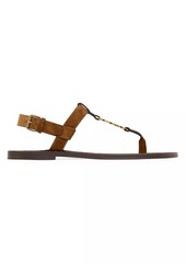 Yves Saint Laurent Cassandre Sandals In Suede