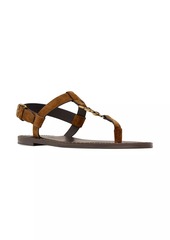 Yves Saint Laurent Cassandre Sandals In Suede