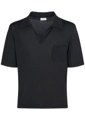 Yves Saint Laurent Cassandre Wool Polo Shirt
