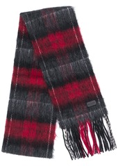 Yves Saint Laurent checked mohair scarf