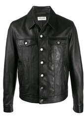 Yves Saint Laurent button-up leather jacket