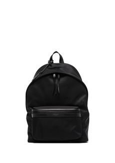Yves Saint Laurent City leather-trimmed backpack