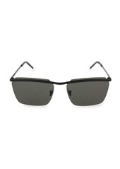 Yves Saint Laurent Core 60MM Square Metal Sunglasses