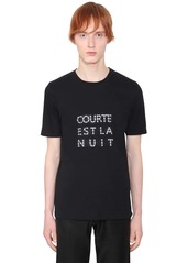 Yves Saint Laurent Courte Est La Nuit Cotton Jersey T-shirt