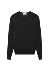Yves Saint Laurent Crewneck Sweater In Cashmere Wool And Silk